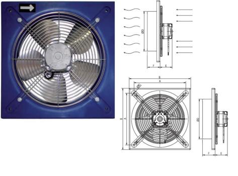 VENTILATOR AXIAL DE PERETE HPMF 200