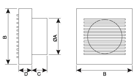 VENTILATOR (D=150 )PERETE/TAVAN MU 6 ― Ventilatoare Store - Magazin Online